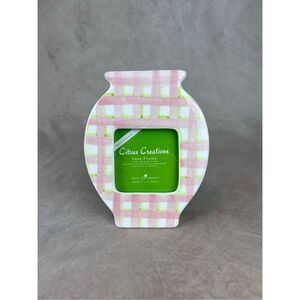 Vintage 1990s Shabby Chic Style Picture Frame Bud Vase Ceramic